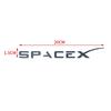ABS Space X Rear Boot Trunk Emblem Badge Car Sticker Decals for SpaceX Car Styling Accessories