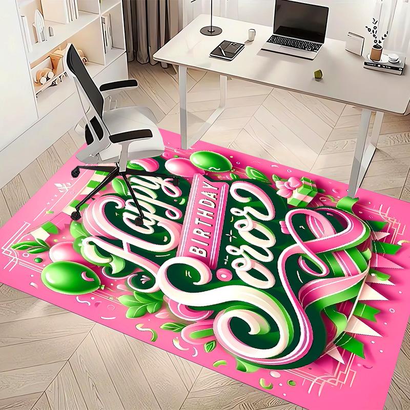 AKA Logo5 Printed Absorbent Washable Carpet, Non-Slip Bathroom Mats, Kitchen Rugs, Yoga Mat,Living Room Entrance, Camping Picnic Rugs