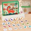 Chess Game Educational Toy Cross Border Wooden Dinosaur Flip Exercises Children Fun Match Cognition Memory Party Games Gift