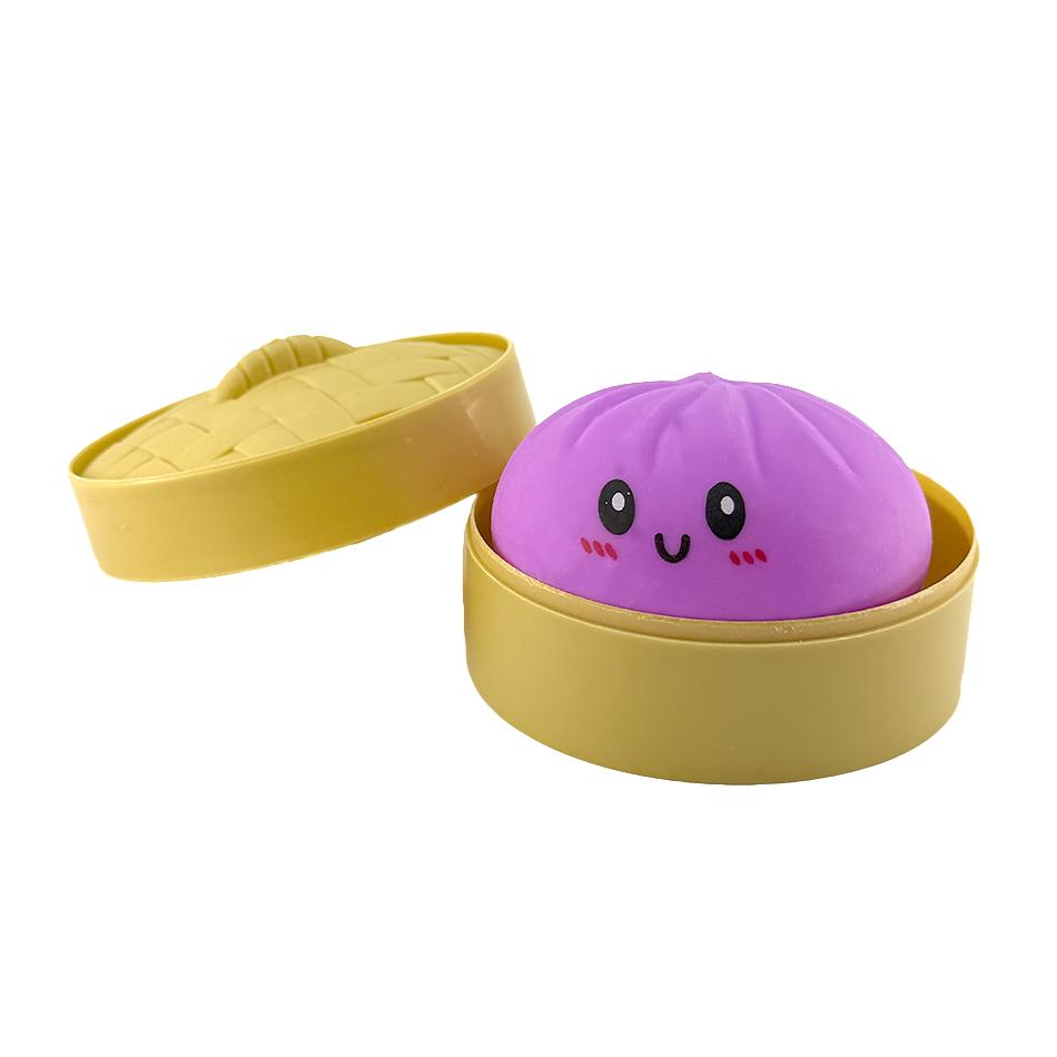 Кавайные игрушки-сквиши Загадочная коробка с пельмешками: Сквиши-игрушка случайного цвета с милым выражением лица, текстура мальтозы, медленно поднимающаяся, антистрессовый шар, подарок