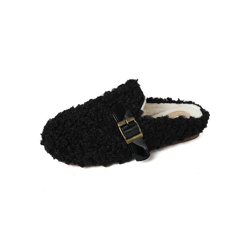 Тапочки женские 2024 года, новые модные повседневные туфли Mao Mao drag fairy wind one pedal gentle Doudou shoes tide