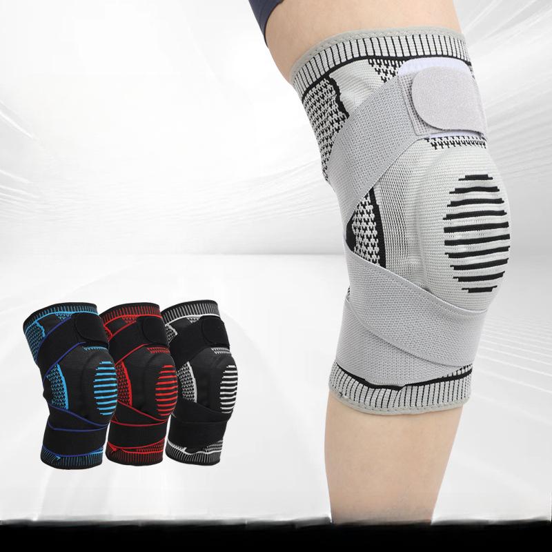 Одинарные наколенники!Спортивные силиконовые наколенники, наколенники для фитнеса и бега, короткие накладные ремни, наколенники для защиты мениска