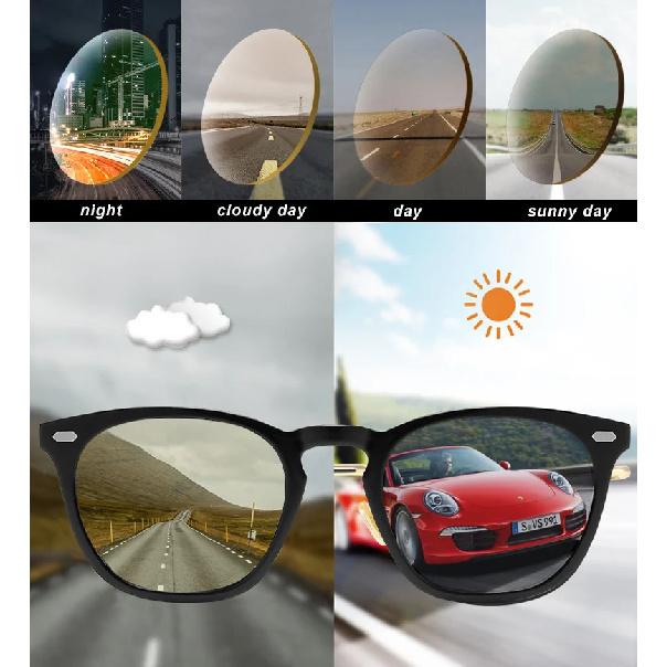LIOUMO Design Men Women Classic Retro Rivet Photochromic Polarized Sunglasses UV400 Protection Driving Goggles gafas de sol