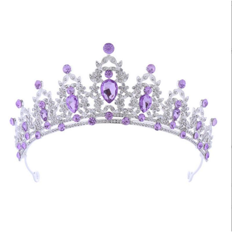 Невеста Корона Головной убор День рождения Свадебная повязка на голову Ювелирные изделия Королева Свадебный сплав Головной убор Аксессуар для волос Корона