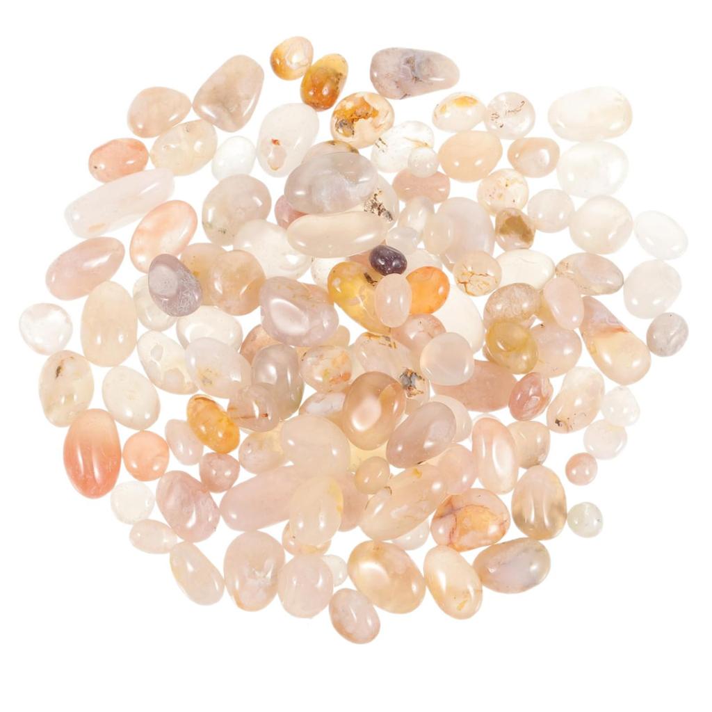 Галька из агата с цветущей сакурой для аквариума, цветочного горшка и гидропоники