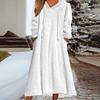 Women Fuzzy Fleece Midi Dress Fall Winter Warm Plush Dress Long Sleeve Hooded Drawstring Sweatshirt Dress with Pockets