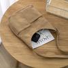 IELGY Large-capacity multi-pocket Japanese style simple messenger canvas bag women