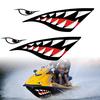 1 Pair Shark Teeth Mouth Vinyl Decal Stickers for Kayak Canoe Dinghy Boat