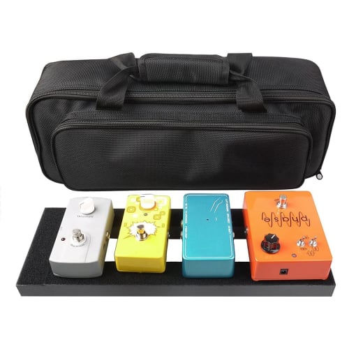 Limnyves Guitar Pedal Board, Guitar Effect Pedal Board, Aluminum Alloy Pedal Board with Carrying Bag, Effect Pedal Plate, Compact