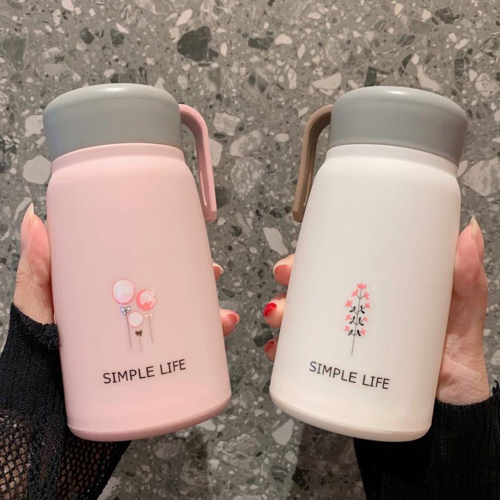 Креативный симпатичный цветной стеклянный термос, чашка для воды большой емкости, портативная чашка большой емкости