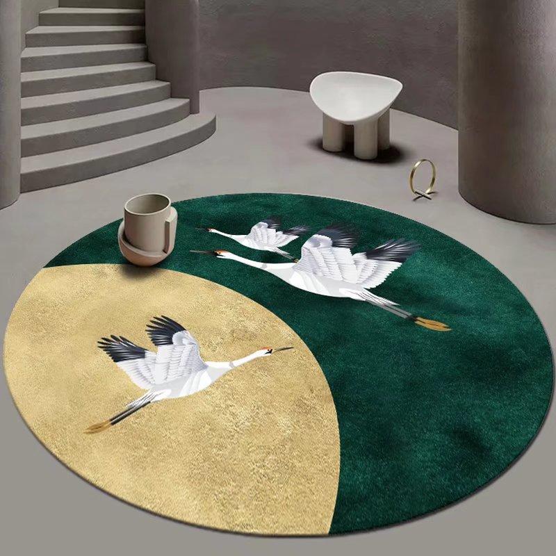 Круглые коврики в японском и корейском стиле для декора спальни, ковры для украшения гостиной, домашний ковер для подростков, коврик для дивана, коврик