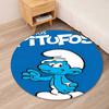 The Smurfs Printed Round Rug Carpet Chair Rug Area Rug Entryway Doormats,for Office Chair Living Room Bedroom Kitchen Room.