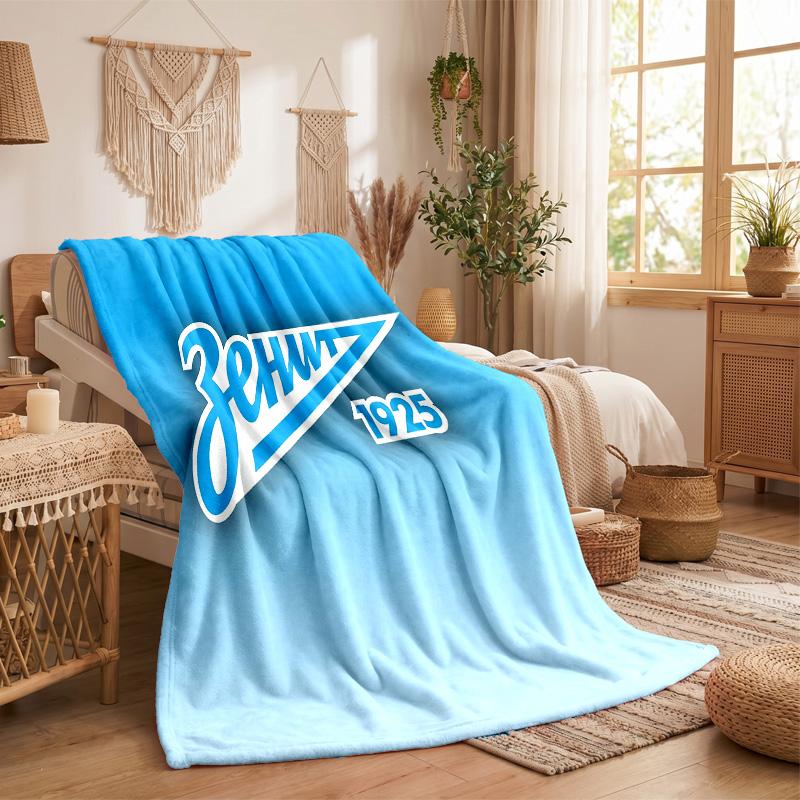 FC Zenit Saint Petersburg Print Flannel Blanket Soft Warm Sofa Bed Throw Blanket For Home Office Bedroom