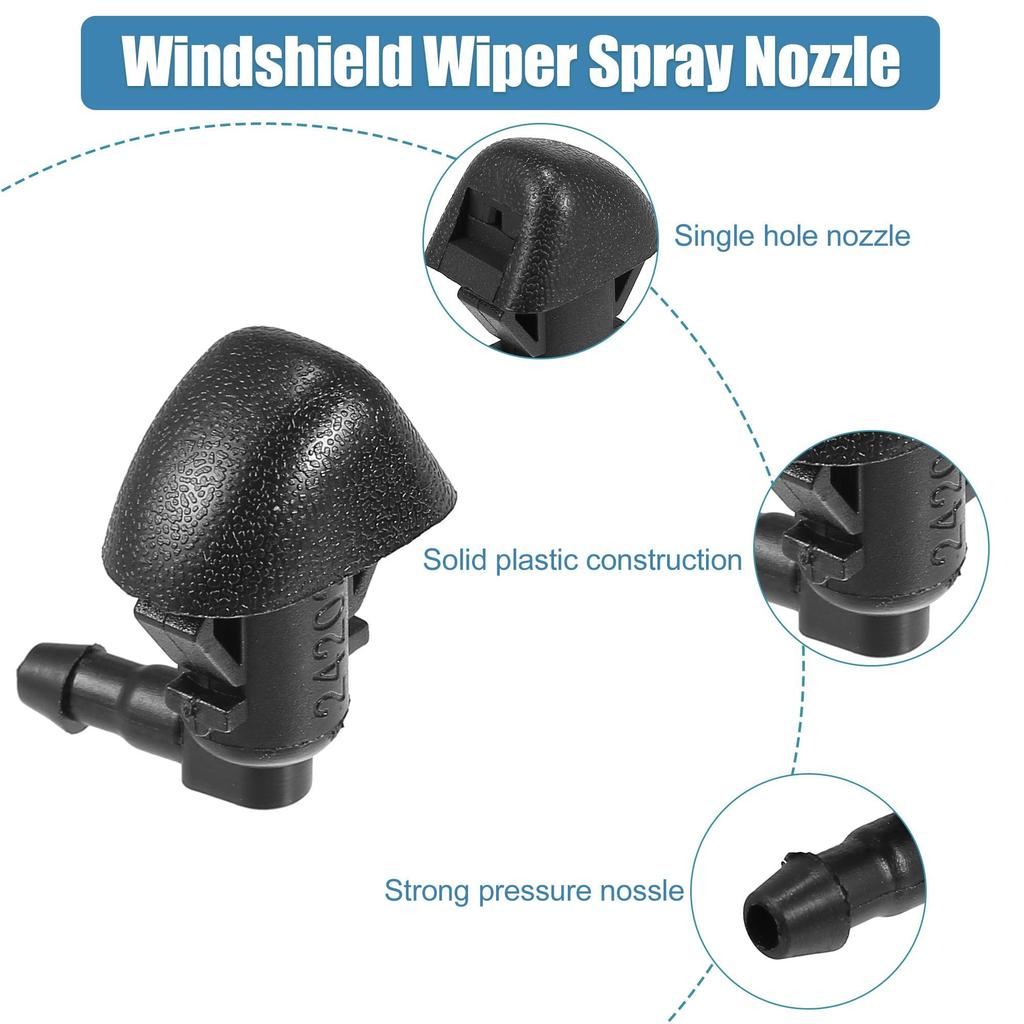 uxcell Wiper Washer Nozzle Kit 76810-TK8-A01 Windshield Spray Nozzle Wiper