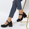 Сандалии Mary Janes Vintage Black, женские, с пряжкой, нескользящие, повседневные, средние каблуки, офисные, женские, элегантные, корейские, летние