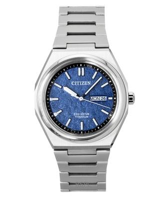 Zenshin Super Titanium Синий Циферблат Eco-Drive AW0130-85L 100M Мужские Часы