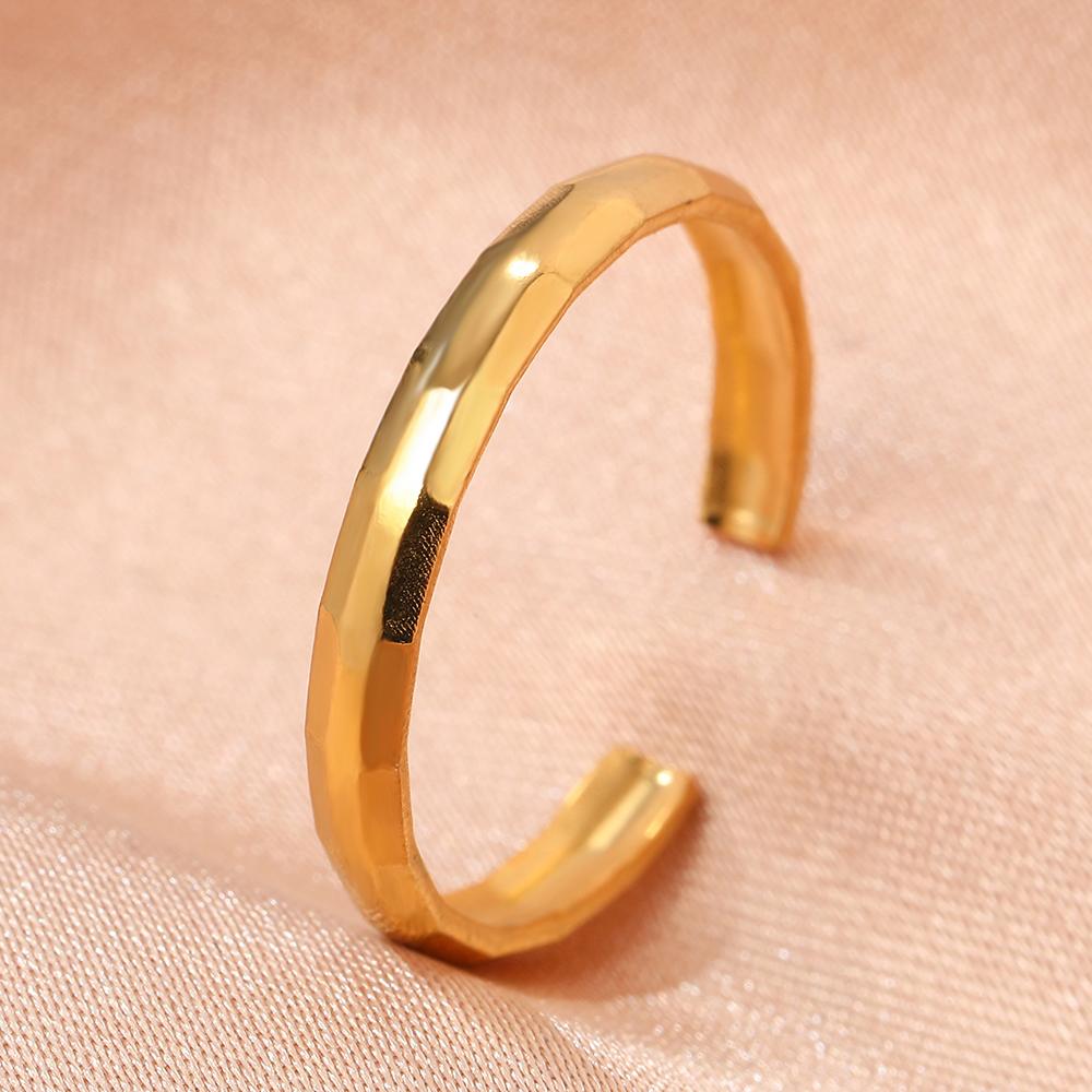 Stainless Steel Rings Minimalist Geometric Personality Snake Adjustable Open Ring Fashion Trending Ring For Women Zircon Gifts