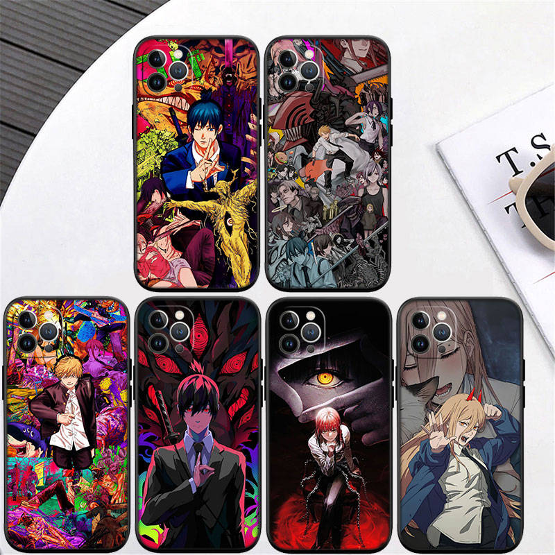 Чехол для телефона ED13 Chainsaw Man для iPhone 6 6s 7 8 11 12 13 14 15 XS Pro Max XR X SE Samsung S20 S21 S22 S23 S24 FE Ultra Plus Lite S21S A55