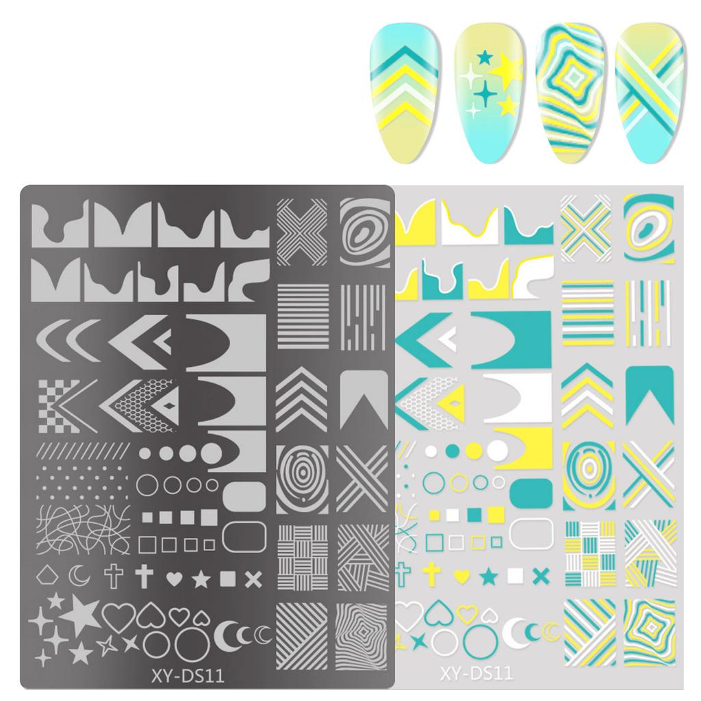 Butterfly Nails Stamp Templates French Tip Nails Stamping Plates Manicure Template Tool Flowers Nails Stencil Stamp