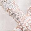 Lace Crystal Women’s Wedding Gloves Fingerless Elbow Bridal Floral Ivory Long Accessory for Bride