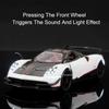 1:32 Pagani Huayra Bc Dinastia Alloy Sports Car Diecast Model Toy With Sound Light Pull Back Doors Opened Vehice Children's Gift