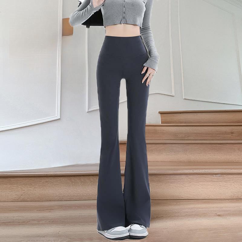Женские микро расклешенные брюки акулы, леггинсы, тонкие брюки для йоги, женские широкие брюки с высокой талией, спортивные расклешенные брюки для спортзала, танцевальные брюки
