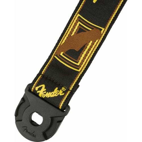 Зажим Fender Quick Grip с блокирующим концом для ремня, Черный, Желтый и Коричневый, 2 дюйма (990629001)