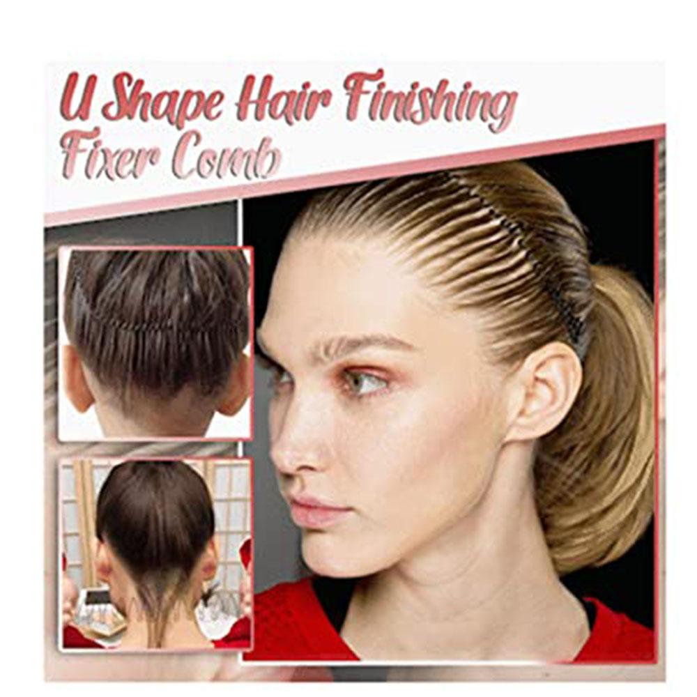 Hold Invisible U Shape Hair Finishing Fixer Comb Baby Hair Tame Hairstyle Fixed Hair Finishing Clip