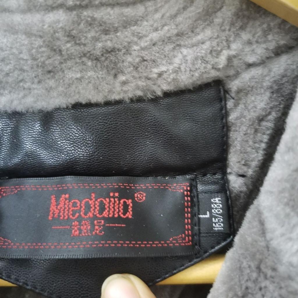 Fleece Fur Integrated Medium Long PU Leather Jacket Thickened Korean Version Slim Winter Trench Coat