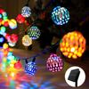 New Stylish and Beautiful Moroccan Ball Solar String Lights for Outdoor Garden Yard Decor - Perfect for Wedding Party Birthday -