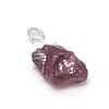 Pink Tourmaline Rough Gemstone 925 Sterling Silver Jewelry Pendant 0.59"