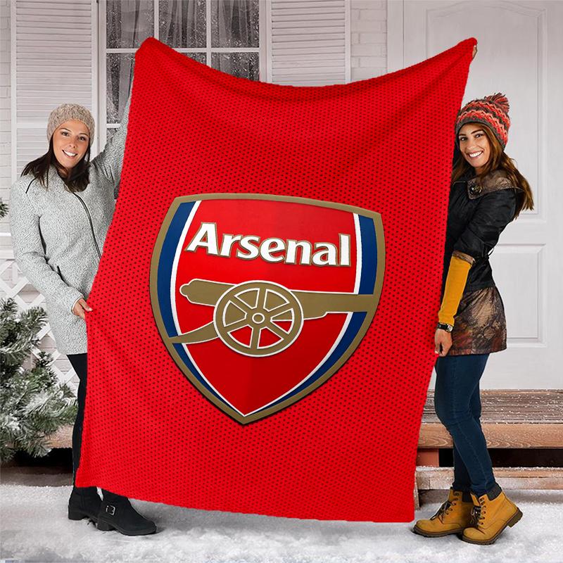 Arsenal F.C Theme Printed Blanket - Perfect for Couch, Bed, Travel & Outdoor Use | Machine Washable, Cozy & Durable.