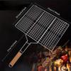 Barbecue Mesh Clip, Durable, Safe and Non-toxic, Vegetable and Meat Barbecue Mesh Clip with Detachable Handle