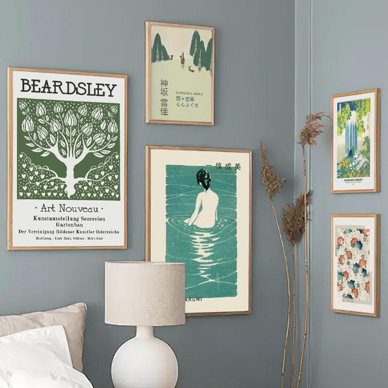 Винтажная Япония Искусство Холст Картины Выставочный Постер Принт Кацусика Хокусай Настенное Искусство Картины для Гостиной Украшение Дома