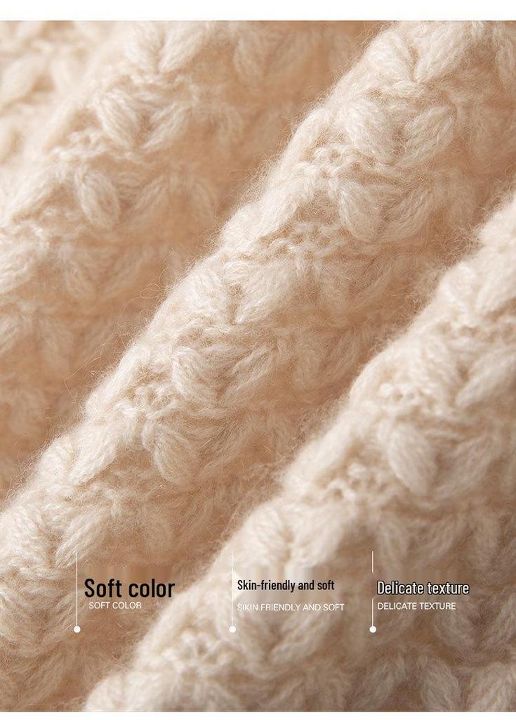 Women's Wool Knit Loose Cardigan - Autumn/Winter 2022 Fashion, Thick Short Jacket