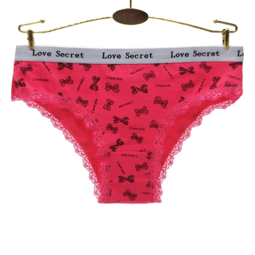Underwear Women Cotton Low Rise Print Soft Briefs Ladies Panties Knickers Girls Lingerie Lot 6 PCS