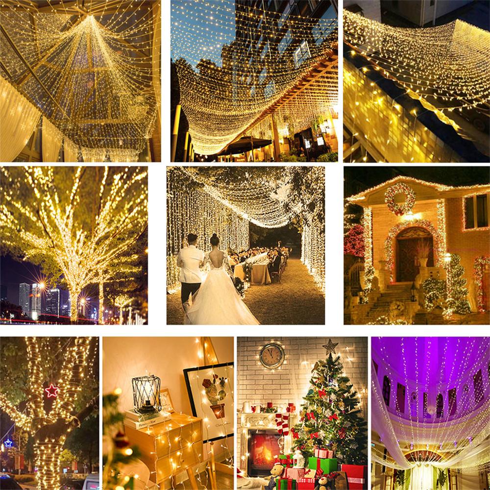 24 В 20 м 50 м 100 м рождественские гирлянды наружные водонепроницаемые сказочные гирлянды рождественские огни для праздничного сада уличного декора