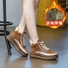 Fashion 2025 New Women Genuine Leather Ankle Boots Autumn Winter Comfortable Warm Casual Sneakers Street Retro Female Thick Bottom Shoes