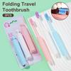 3 шт. Дорожная зубная щетка Складная Портативная Маленькая Зубная щетка Взрослая Мягкая зубная щетка Конфетных цветов Очистка зубов