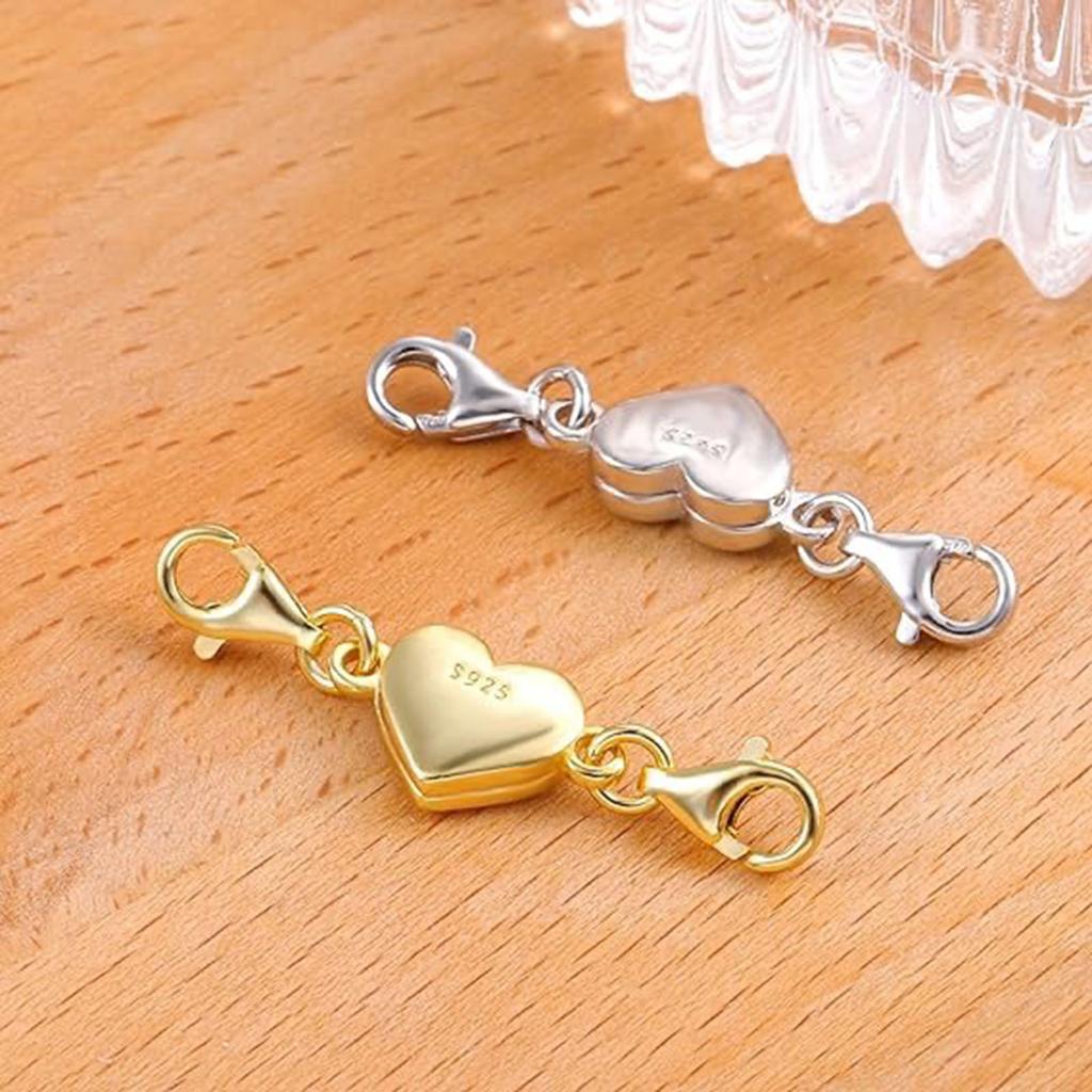 Упаковка из 10 магнитных застежек для ювелирных изделий с золотым и серебряным покрытием, простые удлинители цепочек для ожерелий и браслетов, ювелирные аксессуары