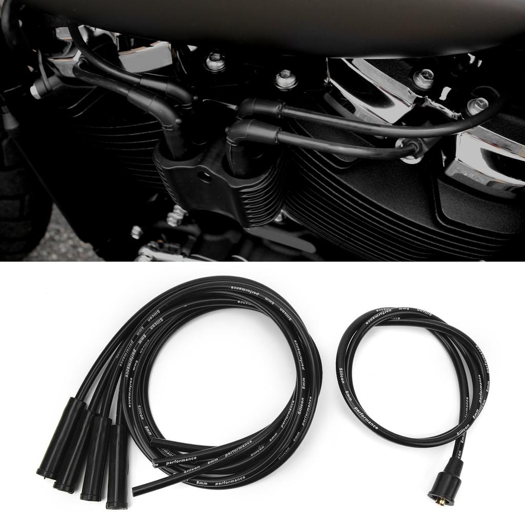 8mm Wire 1m Length High Efficiency Stable Ignition Wire Set for 4 Cylinder Cars