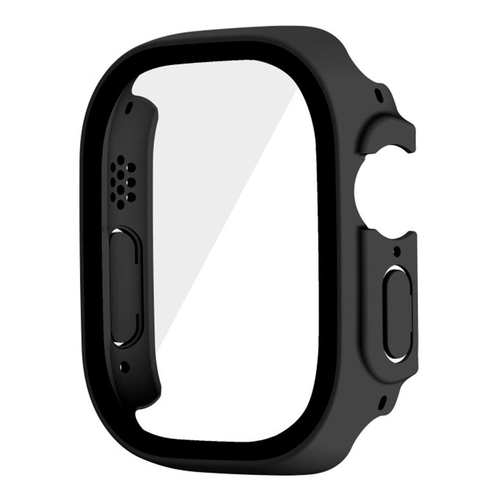 WANLONFENG For Apple Watch Ultra 2 Ultra 49mm 2-in-1 Hard PC Frame Waterproof Case with Tempered Glass Screen Protector