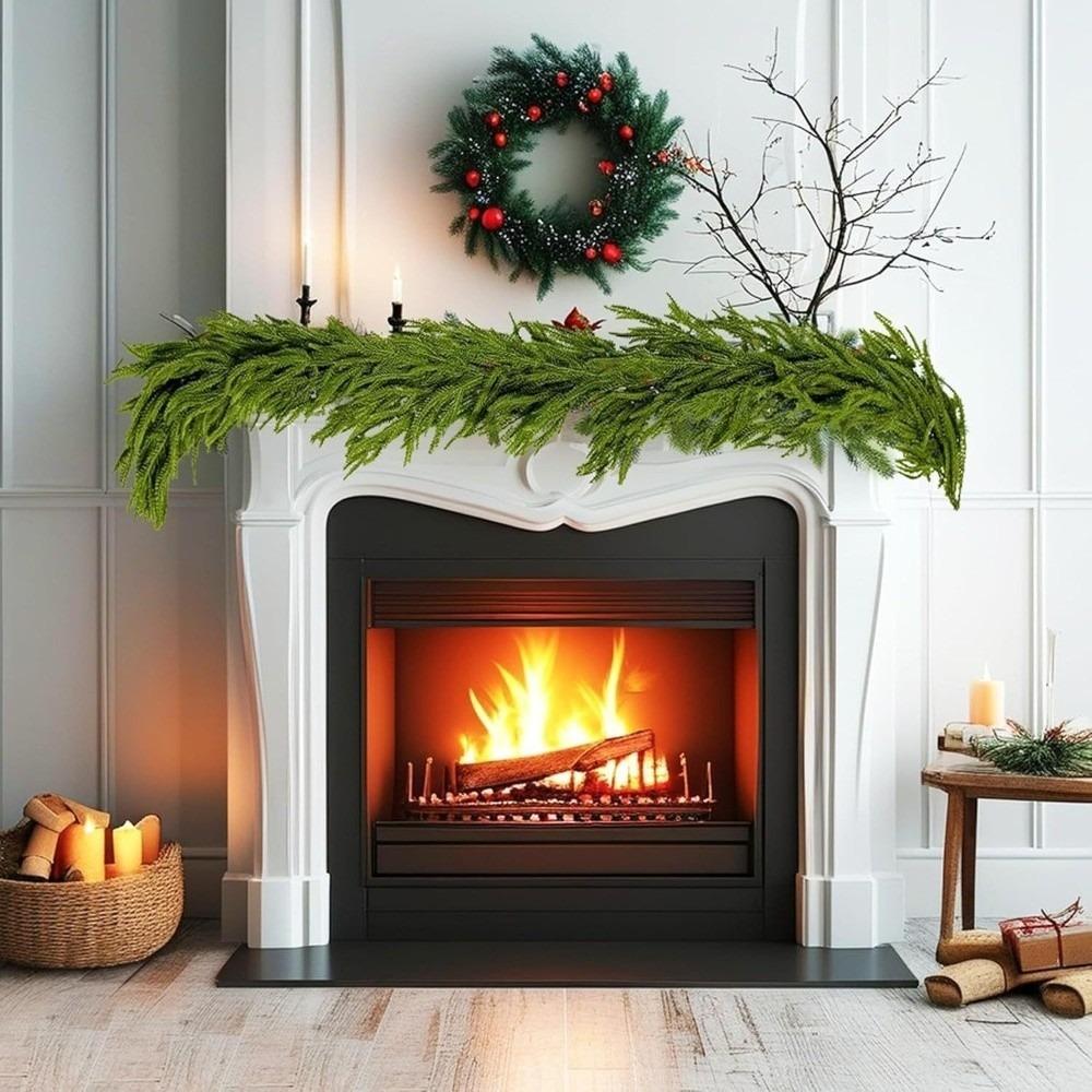 PE Simulated Rattan Artificial Xmas Table Runner New Christmas Garland Wreath Party Supplies