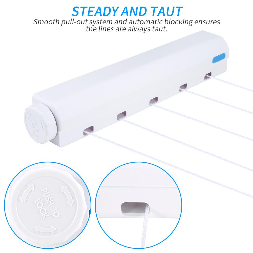 Dryer Rope Clothes Dryer Retractable Wall Hanger Clothes Line Indoor Clothes Magic Drying Rack Retractable Clothesline Rope