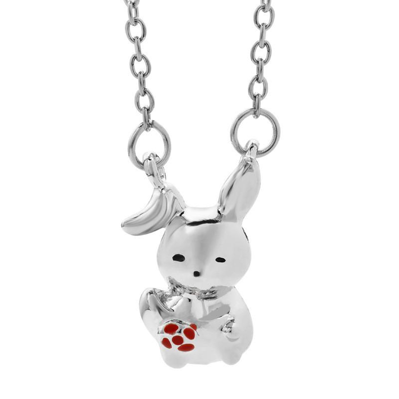 Стильное ожерелье-подвеска «Счастливый кролик» для женщин в элегантном 18-каратном золоте и серебре