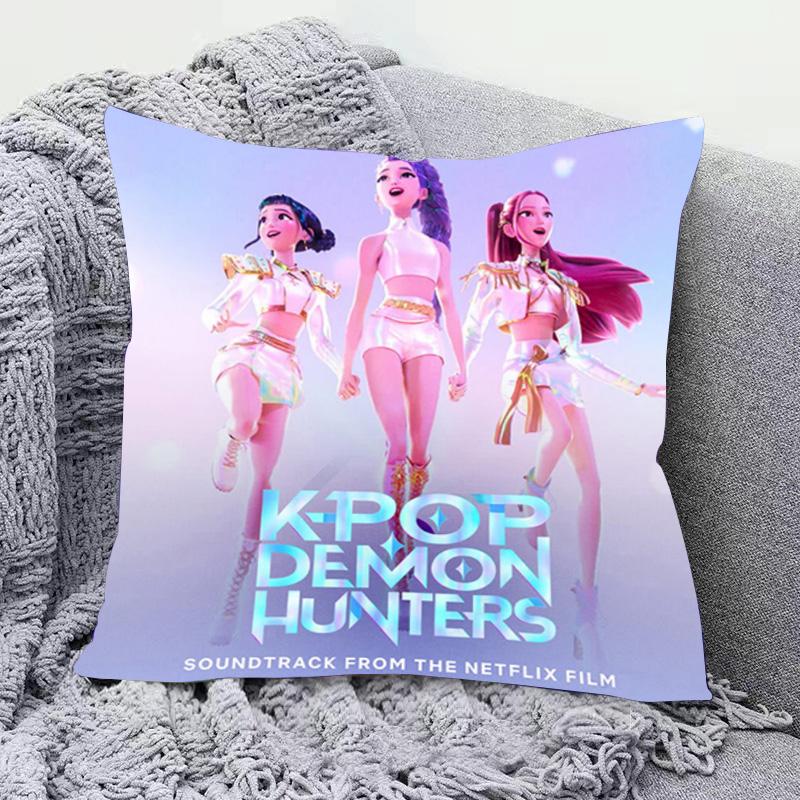 K-Pop Demon Hunter Pillow Cover Anime Movie Pillow Case Sofa Pillow Cushion Cover Christmas Decorations Home Supplies