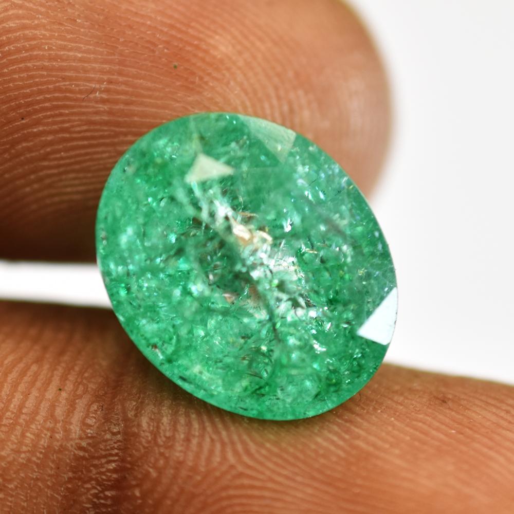 Natural Green Emerald Loose Gemstone 14x11mm Oval Cut Flawless for Jewelry Making and Crafts