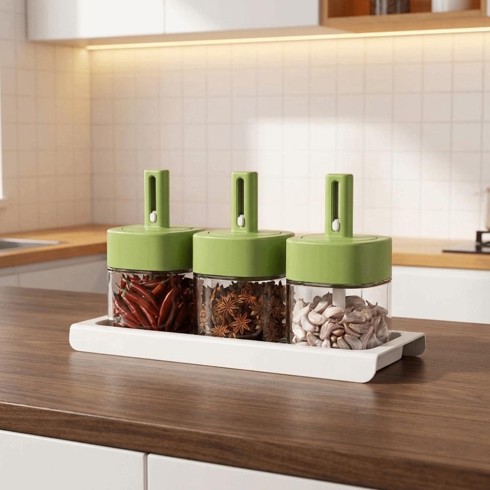 Sealed Salt Storage Box Moisture-Proof Spice Jar Practical Glass Seasoning Bottle  Kitchen