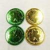 30Pcs Lucky Shamrock Clover Plastic Pirate Coins for Birthday Irish Saint St. Patrick's Day Theme Party Favors Decoration