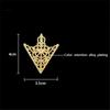 Exquisite Wedding Crown Hollowed Out Clothing Accessories Corner Badge Triangle Pins Brooch